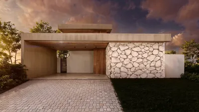 Projeto de fachada residencial moderna em Ribeirão Preto - Melissa Colenghi
