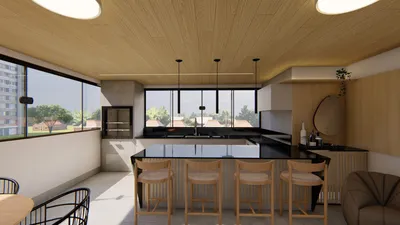 Sala de estar com acabamentos premium - Design de interiores Ribeirão Preto